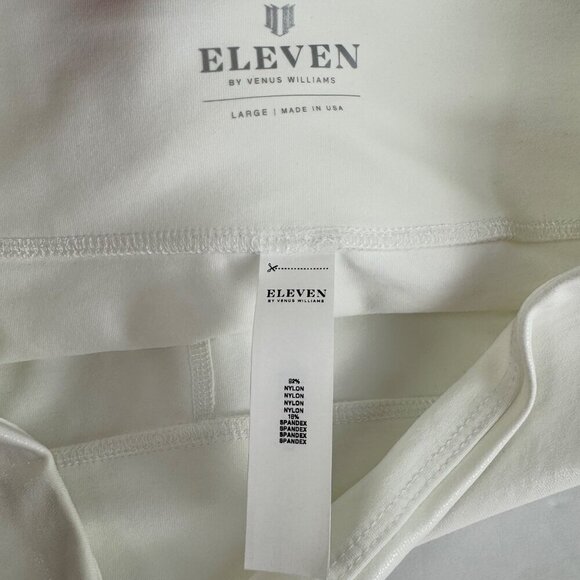 EleVen by Venus Williams NEW Candy Dreams Biker White Foil Women Lrg Activewear - Picture 6 of 10